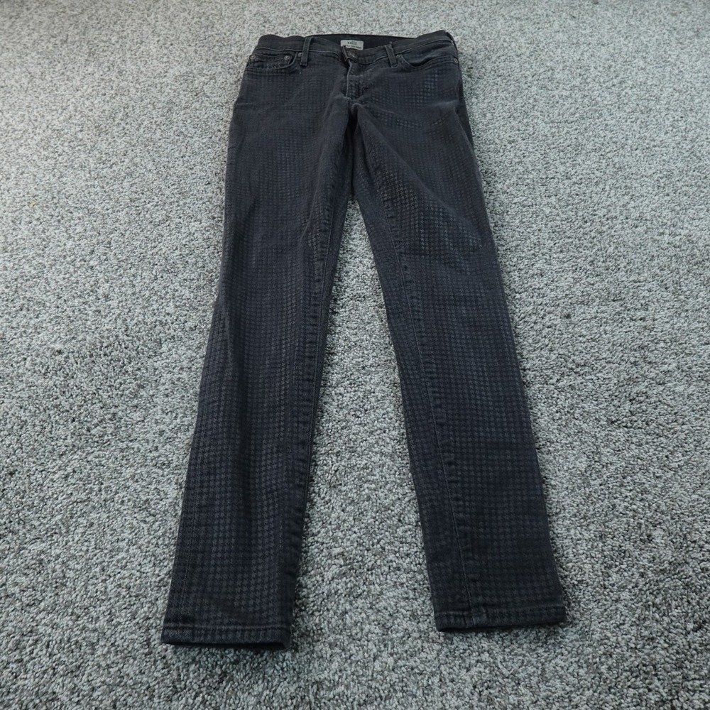 True Religion Jeans Womens 28 Dark Black Gray Halle Mid Rise Skinny Stretch USA